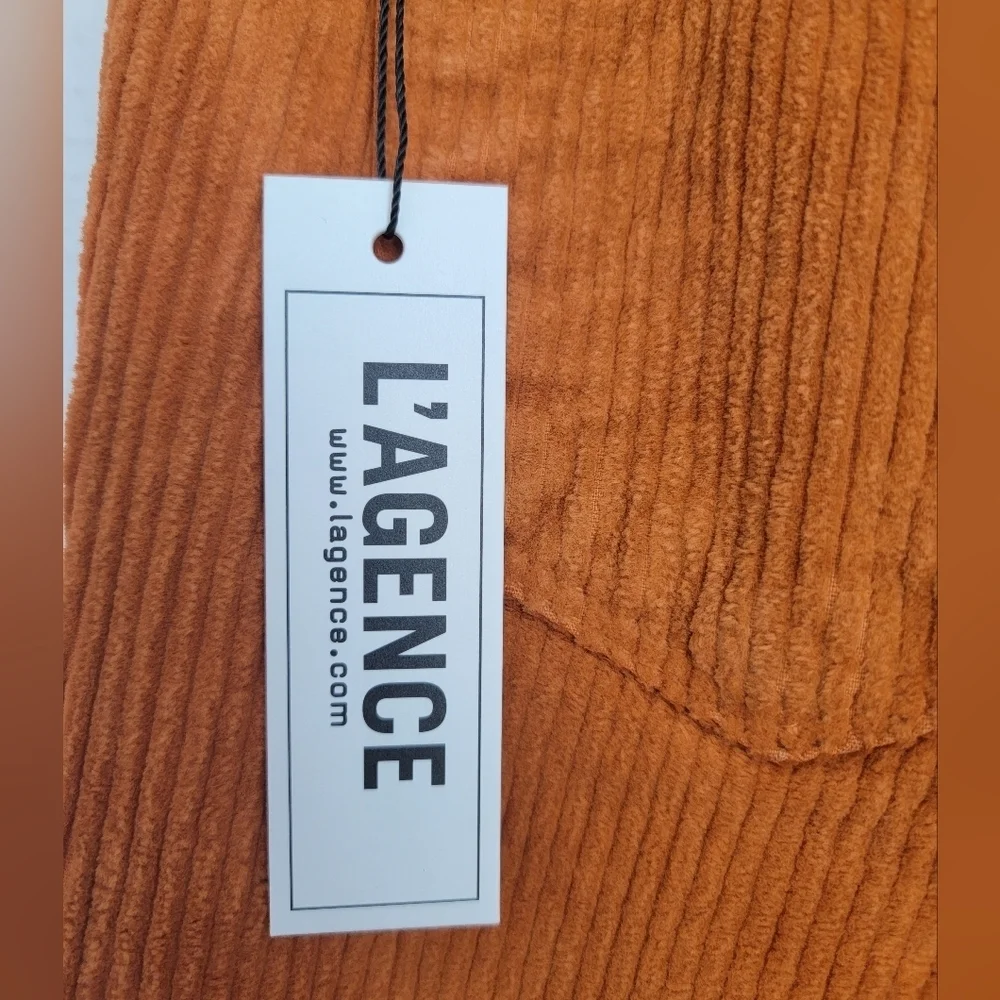L'AGENCE Oriana High Rise‎ Straight corduroy Pants SIze 25 New